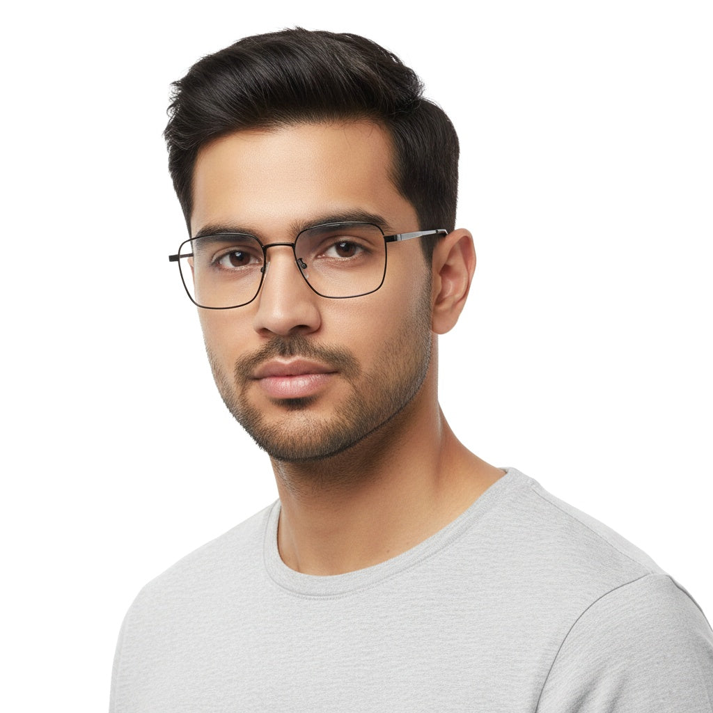 EYEFLIX // ROSE GOLD METAL SQAYRE FOR MEN AND WOMEN