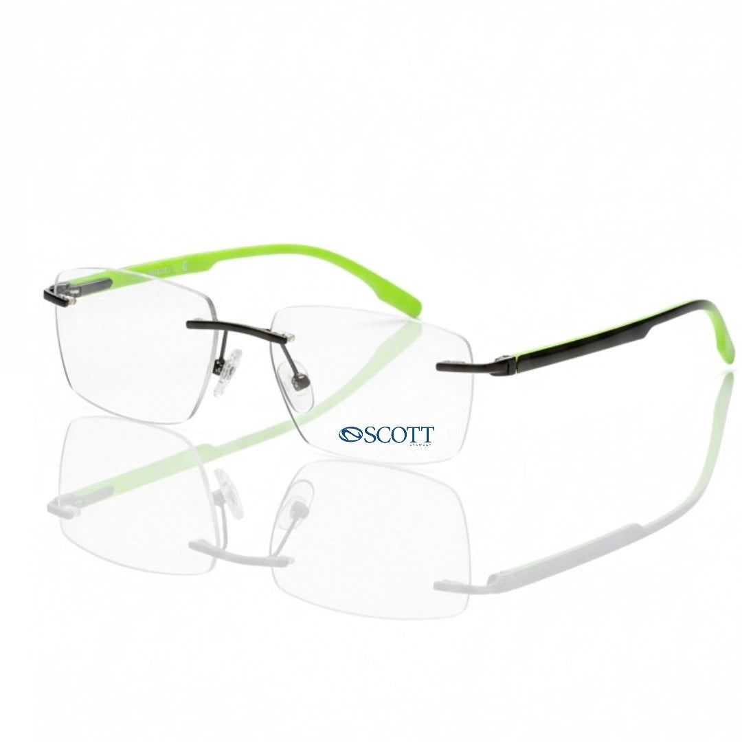 SCOTT Luxury Unisex Metal frameless | Durable Hinge & Comfort Fit