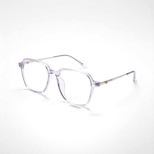 EYEFLIX // LIGHT PURPLE SQAURE FIBRE EYEGLASSES FOR MEN AND WOMEN