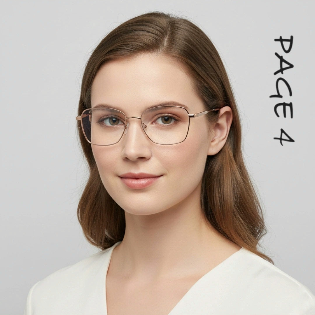 Page 4 Golden Grace — A timeless gold frame that never fades for women .