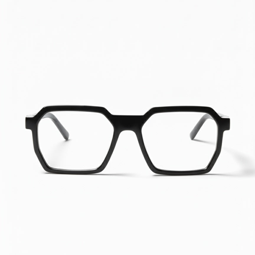 EYEFLIX // OVERSIZED BLACK HEAXAGONAL FOR MEN AND WOMEN