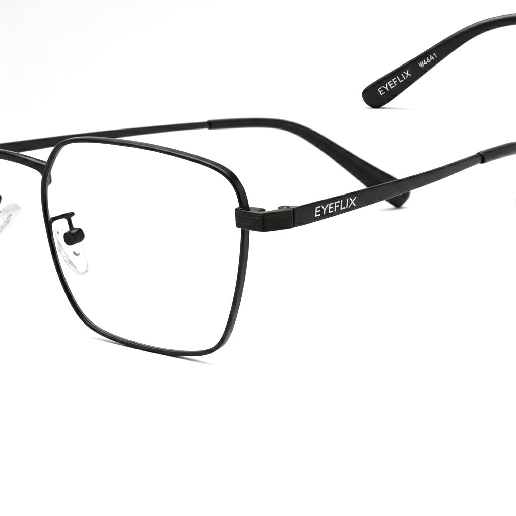 EYEFLIX // BLACK METAL SQUARE FOR MEN AND WOMEN