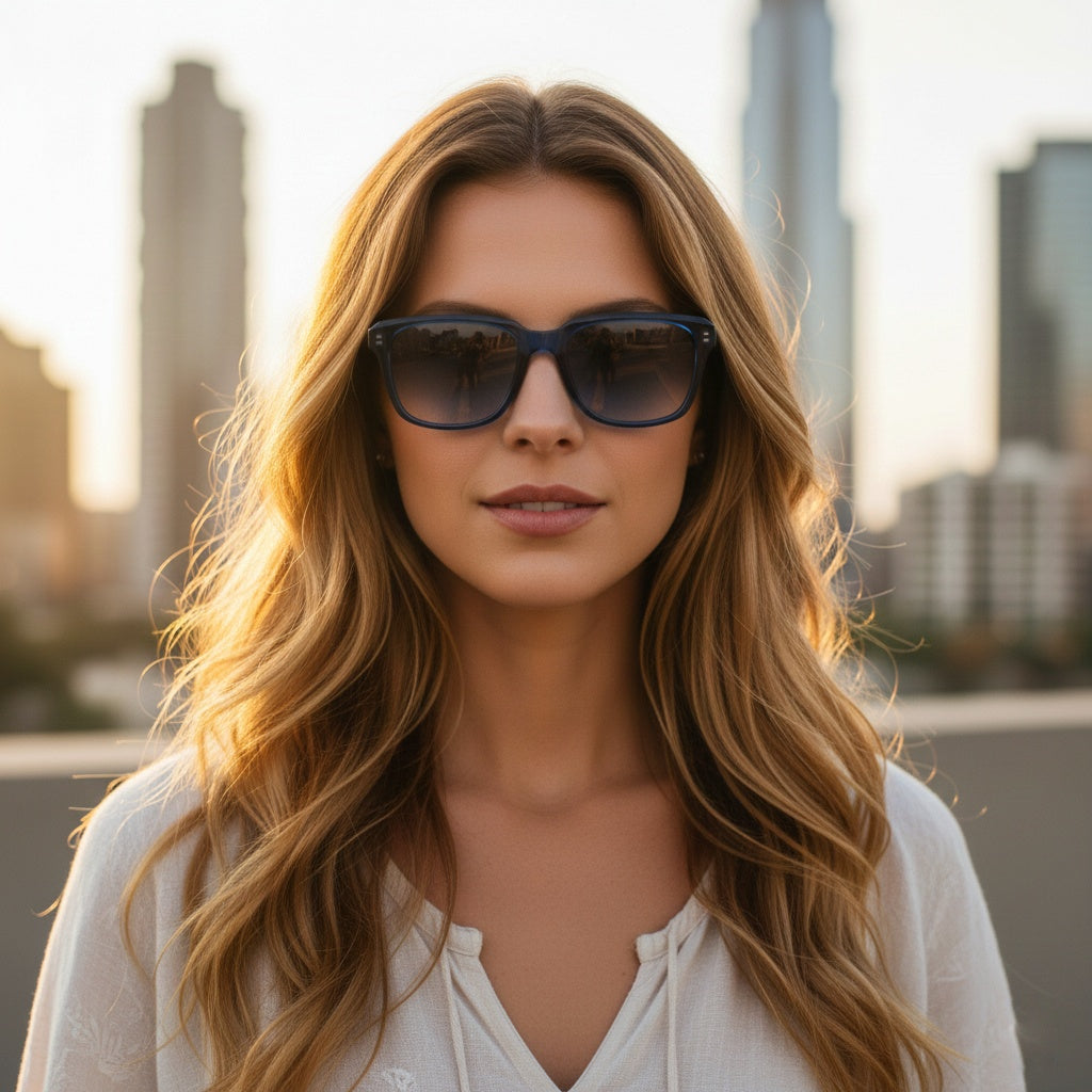 EYEFLIX // BLUE SUNGLASSES FIBRE POLARIZED LENSES UV 400%
