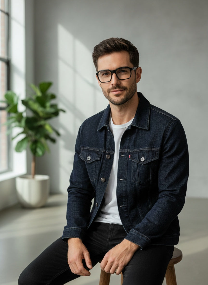 EYEFLIX // OVERSIZED BLACK HEAXAGONAL FOR MEN AND WOMEN