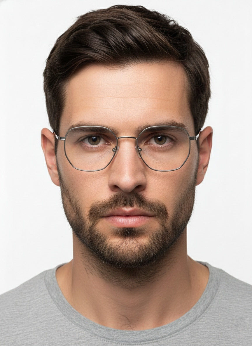 EYEFLIX // HEXAGONAL ROUND FOR MEN AND WOMEN METAL