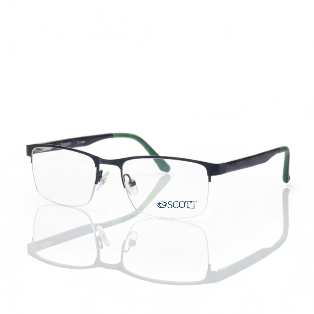 SCOTT Luxury Unisex Metal half rim | Durable Hinge & Comfort Fit