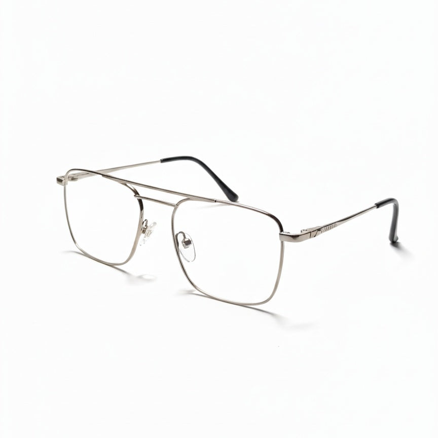 EYEFLIX // SQUARE SILVER METAL FOR MEN