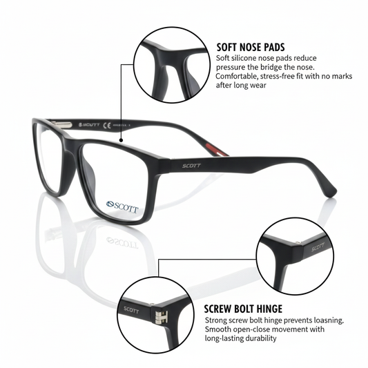 SCOTT Luxury Unisex wayfare | Durable Hinge & Comfort Fit