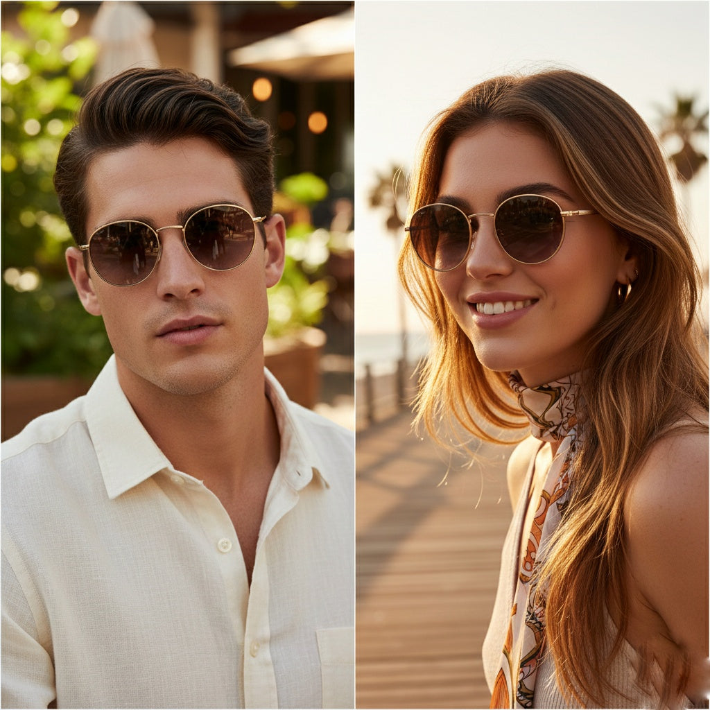 EYEFLIX // ROUND  UV 400% UV PROTECTION FOR MEN AND WOMEN SUNGLASSES