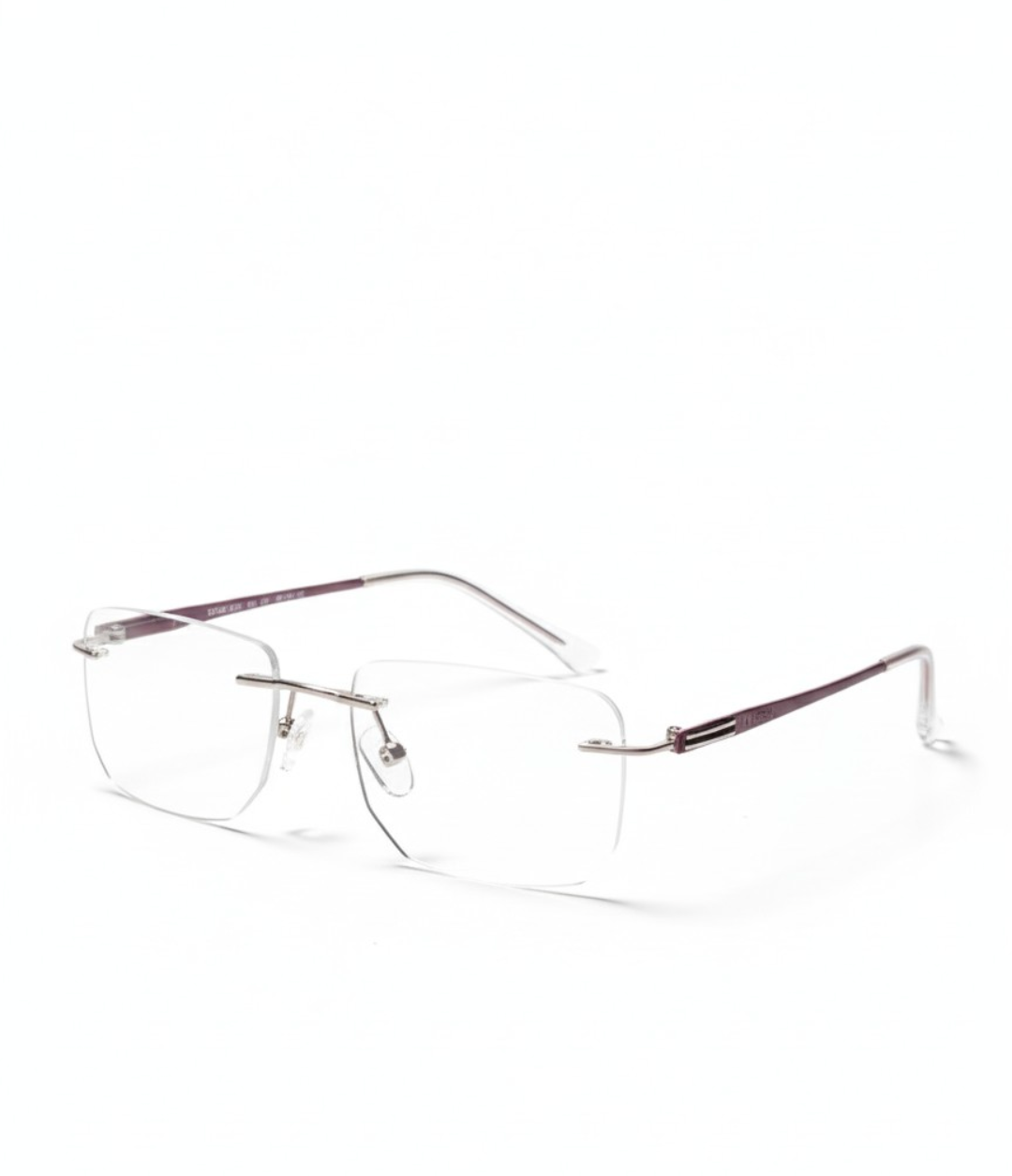 EYEFLIX // FRAMELESS PLANTINUM METAL CHERRY BROWN FOR MEN AND WOMEN 🟤