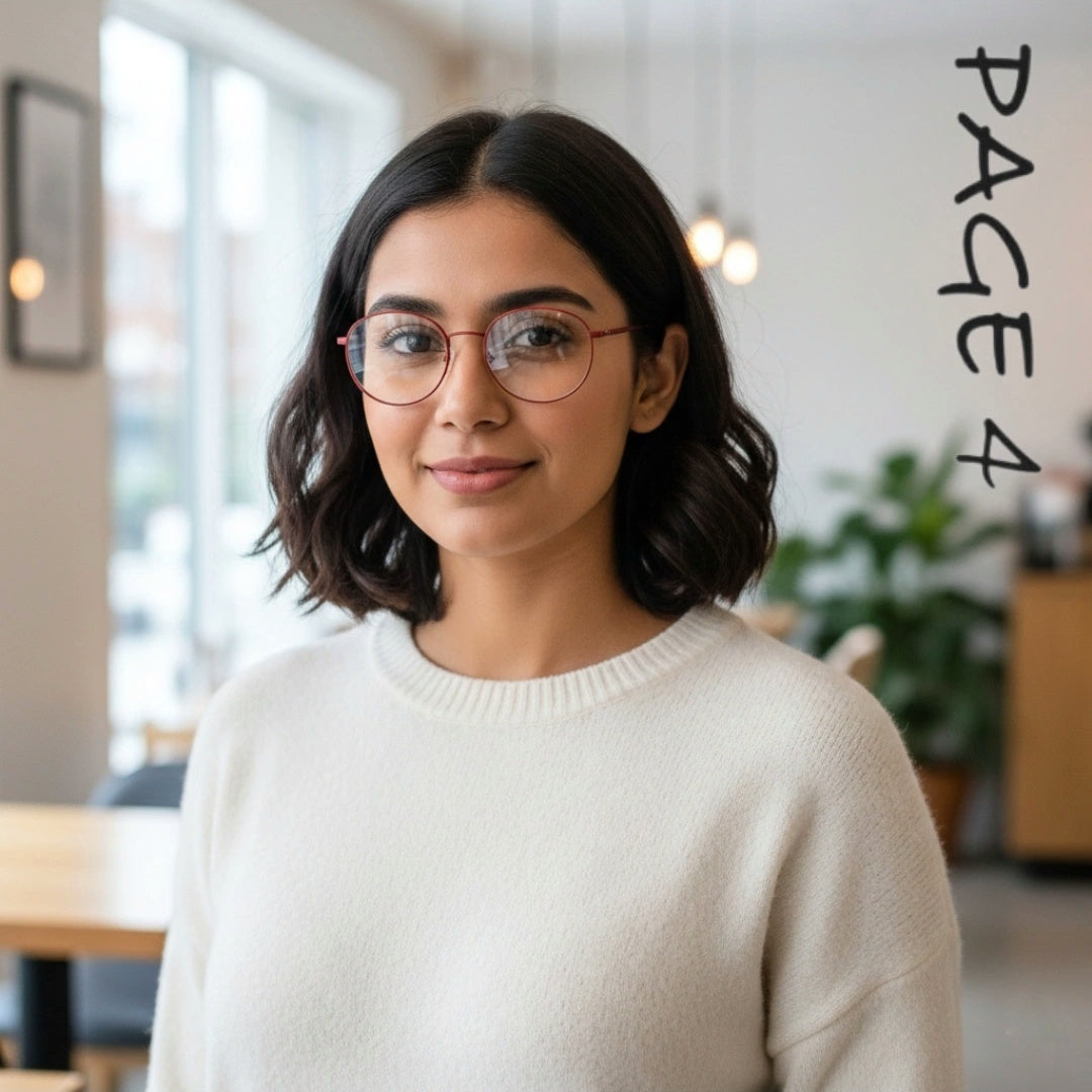 Luxury Round frame with complimentary blue cut lenses page 4 for men and women