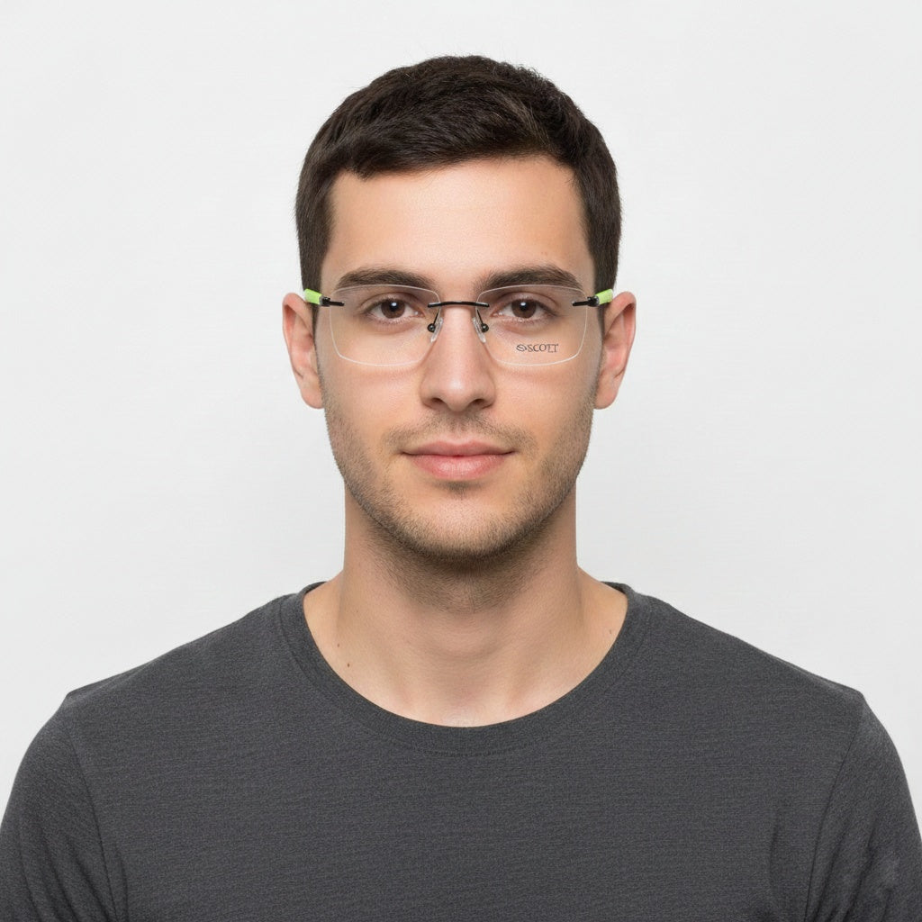 SCOTT Luxury Unisex Metal frameless | Durable Hinge & Comfort Fit