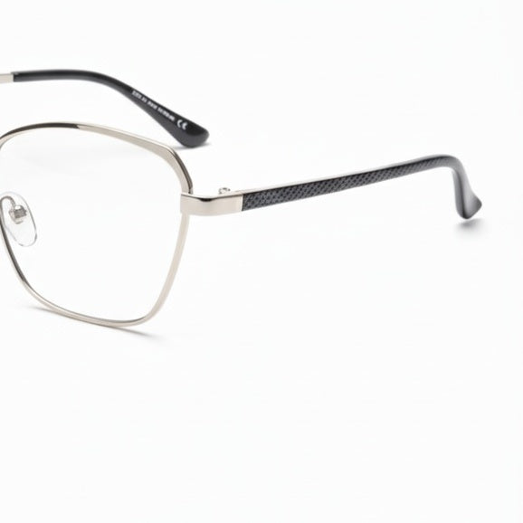 EYEFLIX // CAT EYE METAL SILVER EYEGLASSES FOR WOMEN