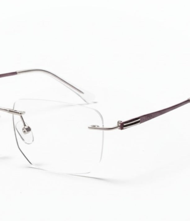 EYEFLIX // FRAMELESS PLANTINUM METAL CHERRY BROWN FOR MEN AND WOMEN 🟤