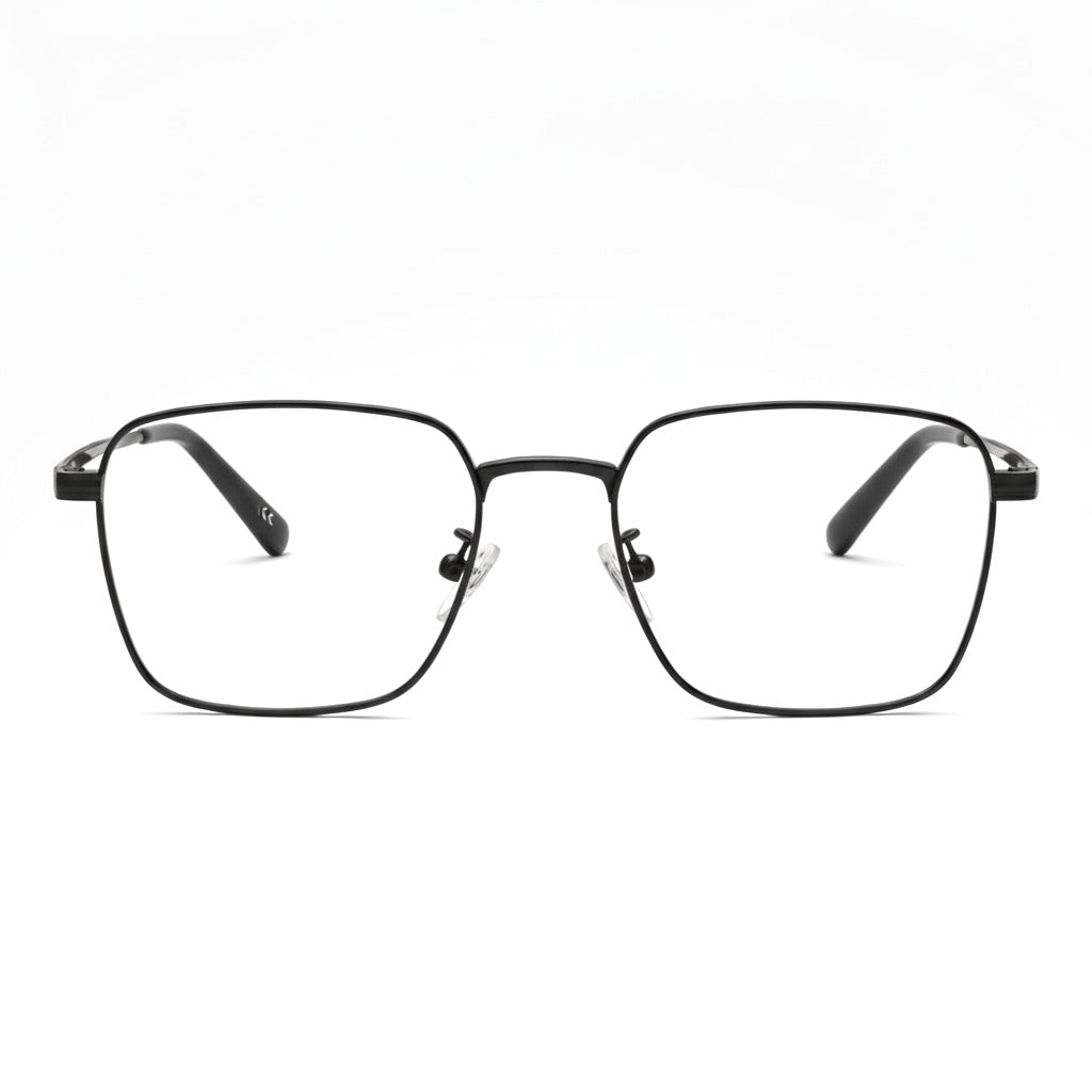 EYEFLIX // BLACK METAL SQUARE FOR MEN AND WOMEN