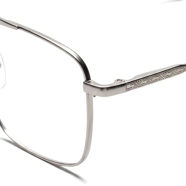 EYEFLIX // SQUARE SILVER METAL FOR MEN