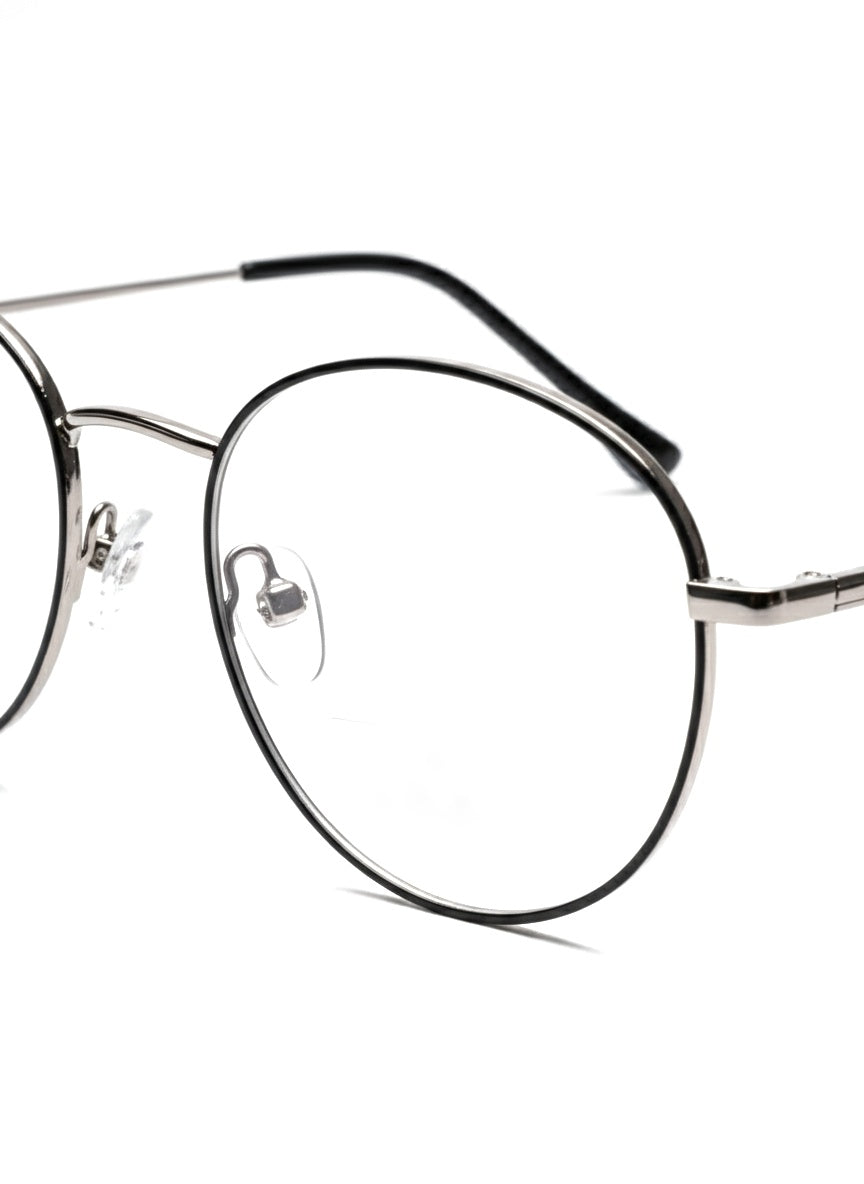 EYEFLIX // ROUND SLIVER AND BLACK