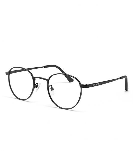 EYEFLIX // RETRO ROUND BLACK