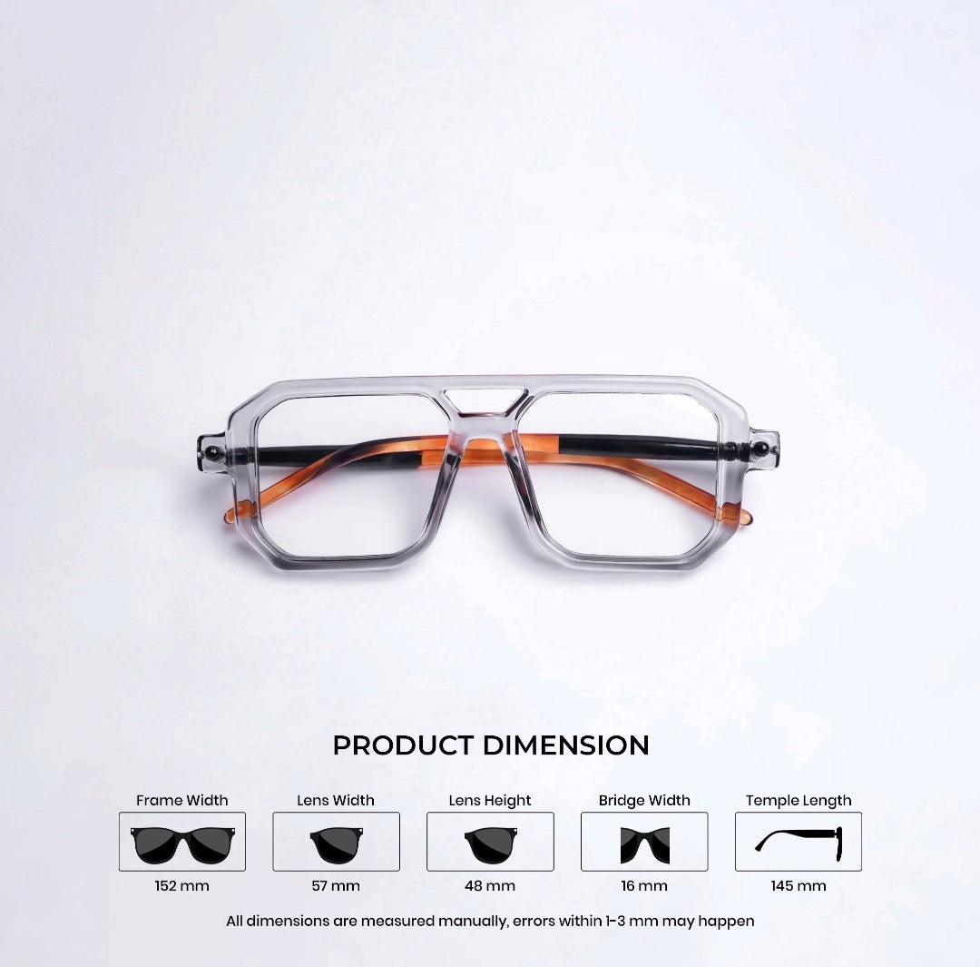 EYEFLIX // GREY GLOSSY GHOST WAYFARE FOR MEN AND WOMEN