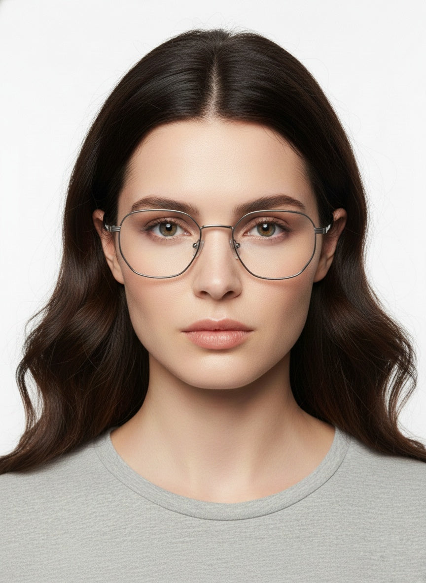 EYEFLIX // HEXAGONAL ROUND FOR MEN AND WOMEN METAL