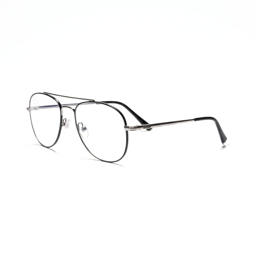 EYEFLIX // AVIATOR BLACK AND SILVER FOR MEN