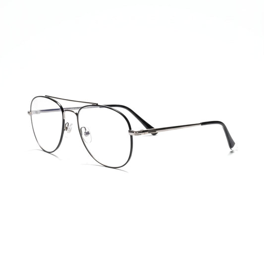 EYEFLIX // AVIATOR BLACK AND SILVER FOR MEN