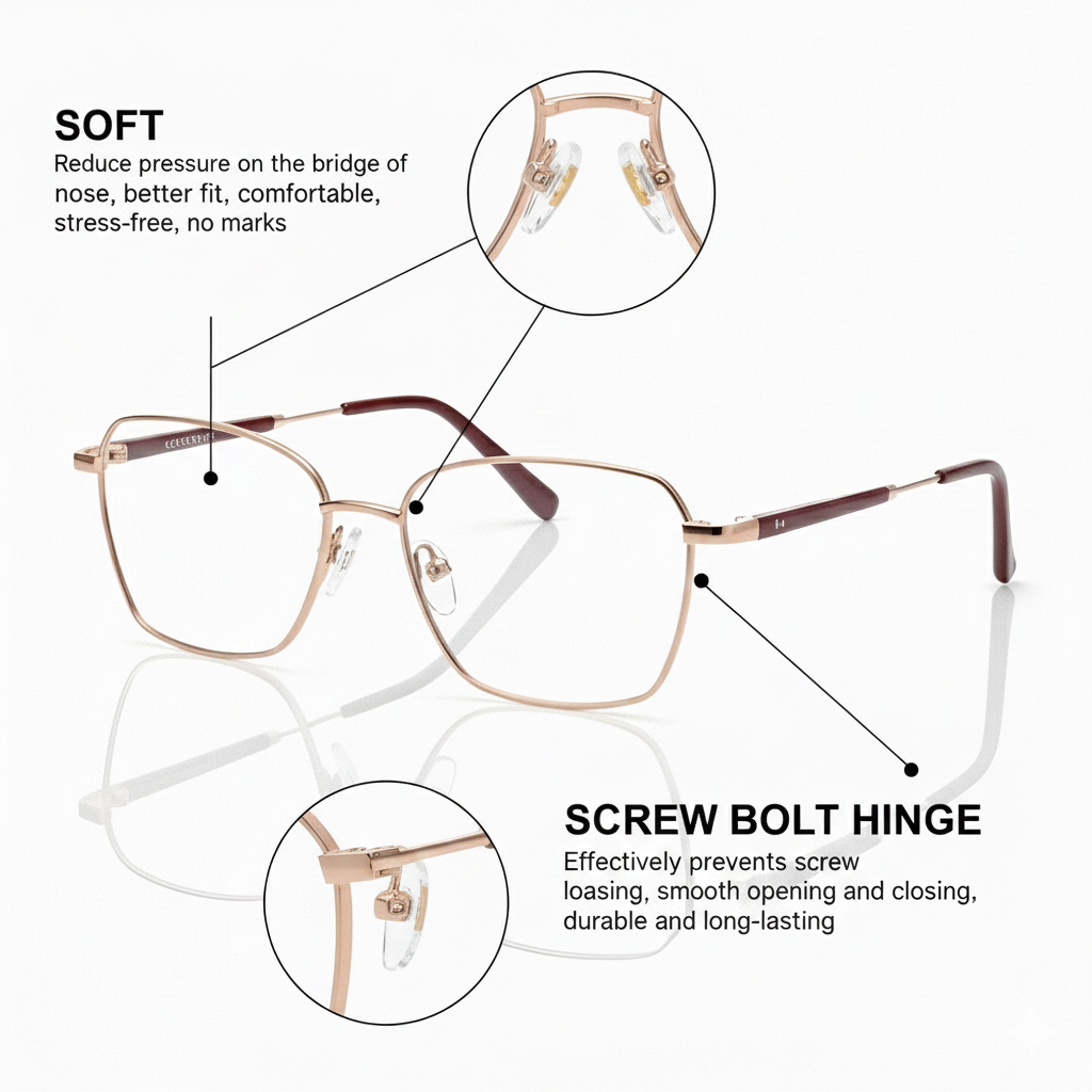 Page 4 Golden Grace — A timeless gold frame that never fades for women .