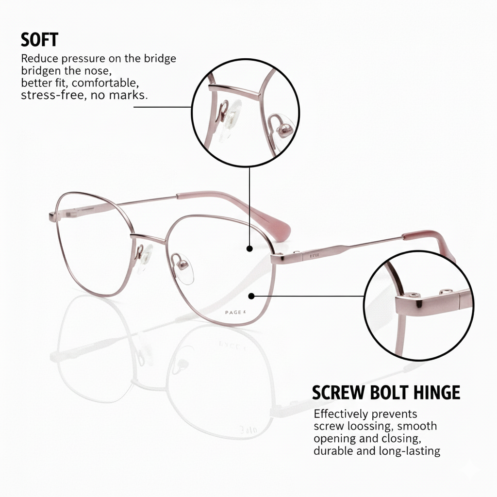 Redefine your daily look with timeless elegance. ✨ Featuring our latest sleek frame from Page 4 for women  designed for those who value both style and substance.