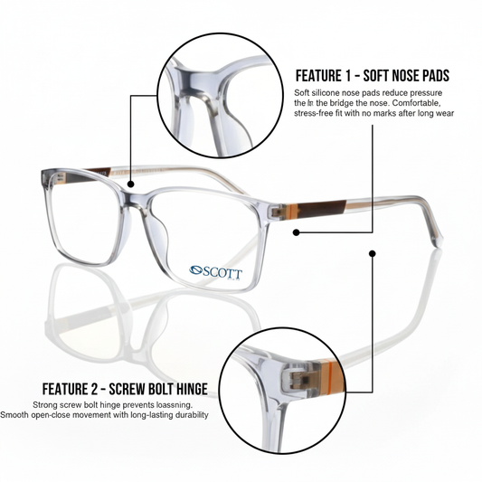 SCOTT Luxury Unisex  Fibre | Durable Hinge & Comfort Fit