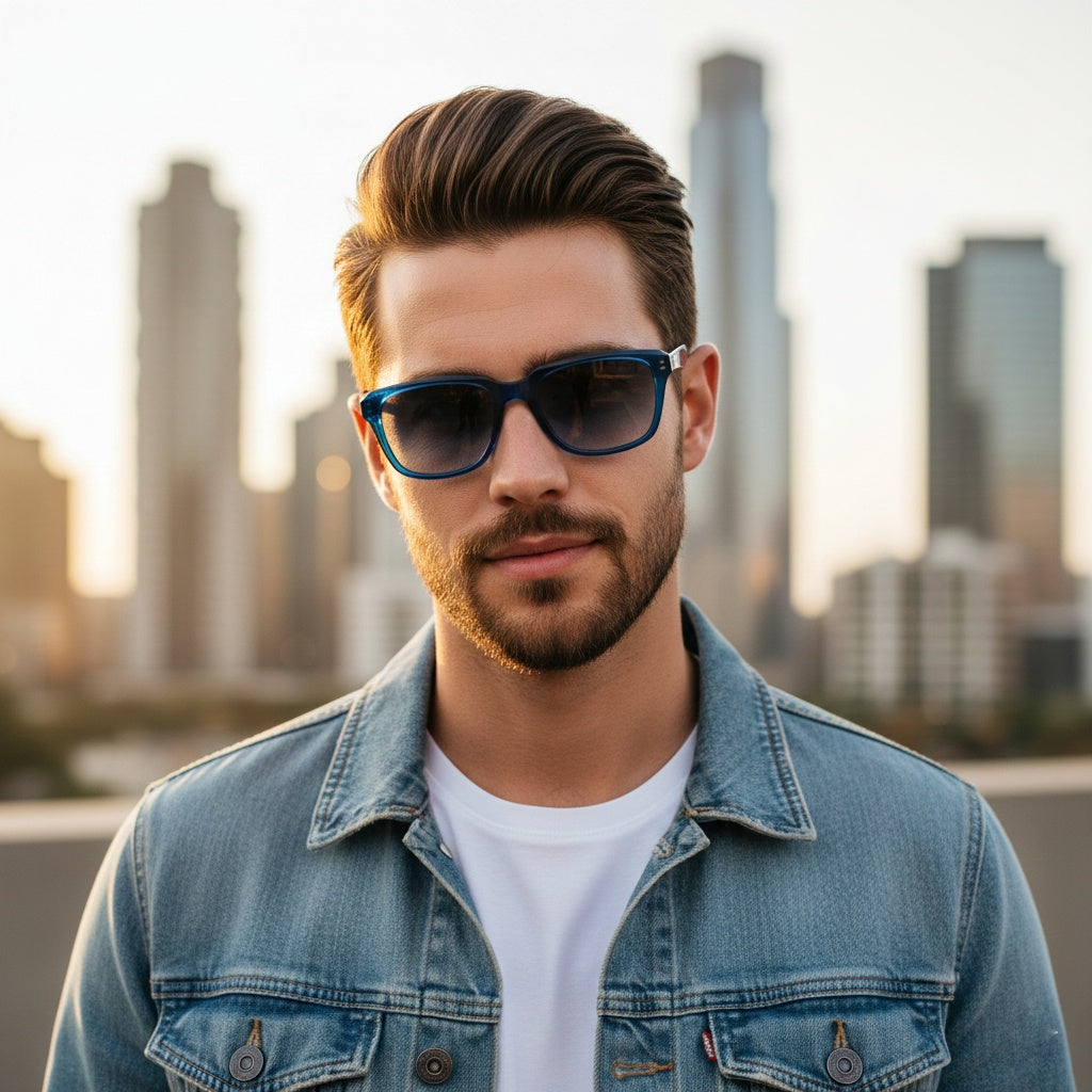 EYEFLIX // BLUE SUNGLASSES FIBRE POLARIZED LENSES UV 400%